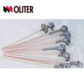 OLITER thermocouple with cast iron head compression fitting used in molten aluminum zinc thermocouple with alundum tube